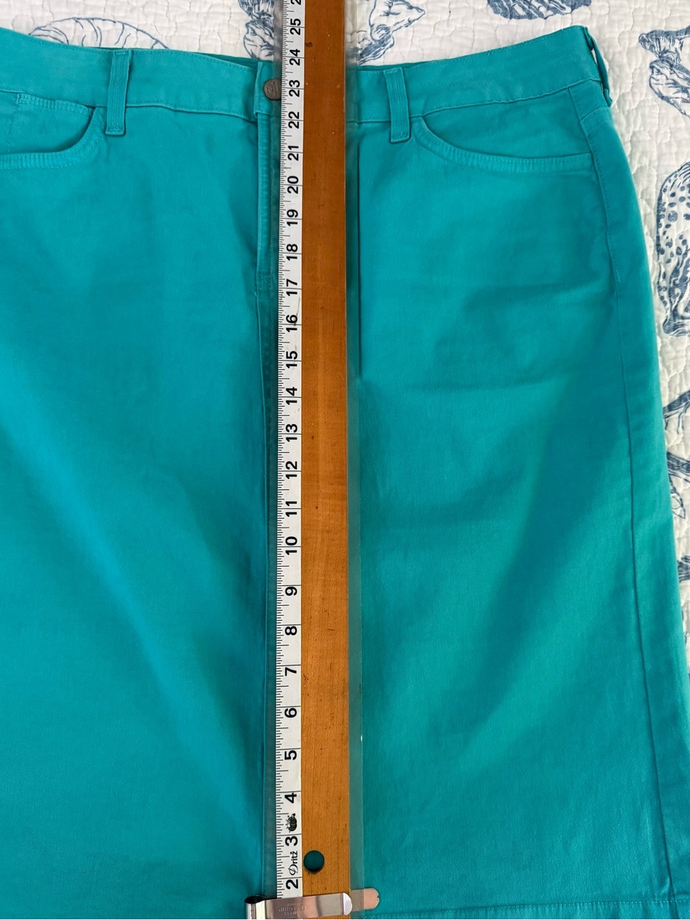 NYDJ Aqua Blue Skirt sz 14